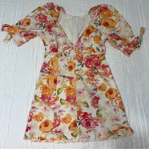 For Love & Lemons Julep Mini Dress Coral